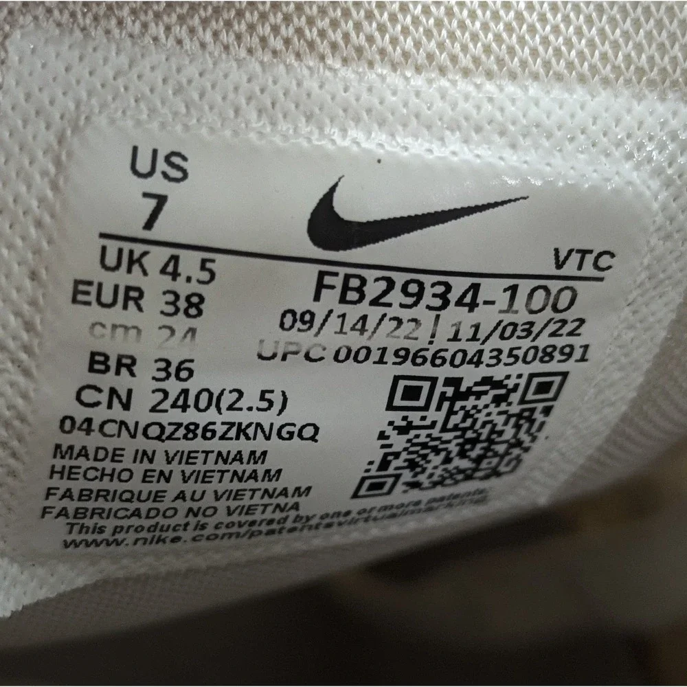 Womens Nike Air Max 270 Sail Oxygen Purple Running Shoes FB2934-100 Size 7